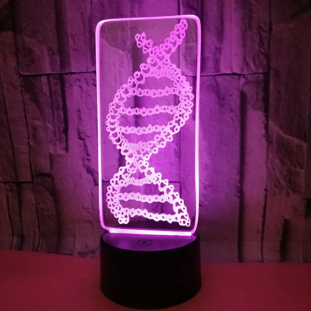 

Foreign Trade New Style DNA 3D Lamp Colorful Remote Control Touch Control LED Light Creative Product Gift 3D Night Lamp