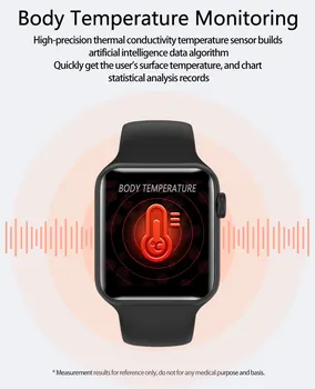 

Body Temperature watch V10 Full View 1.3' IPS HD Touch Screen Smart Sport Watch Heart Rate Immune Value Monitor Blood Pressure