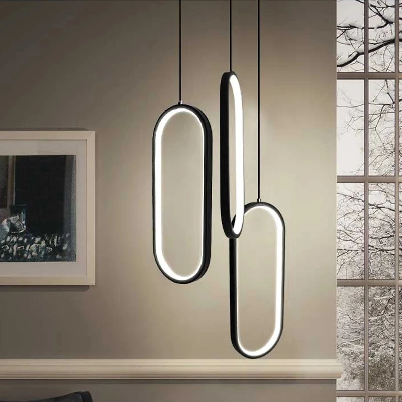 

BDG Black/White led pendant lights modern design living room restaurant kitchen hanging lights bedroom bedside led pendant lamps