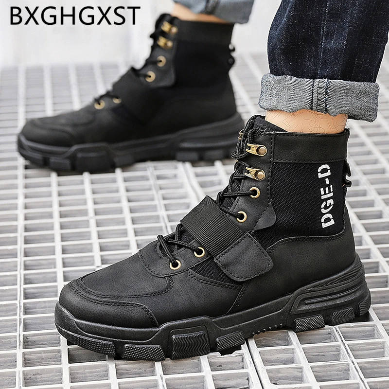 Black platform boots men Clearance