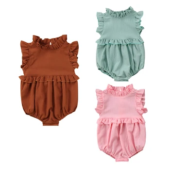 

Pudcoco US Stock New Fashion Cute Newborn Baby Girls Clothes Ruffle Romper Jumpsuit Off Shoulder Clothes Outfits Summer