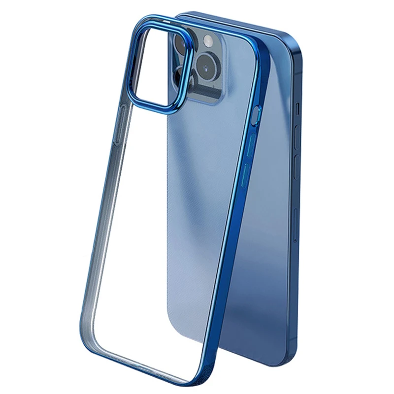 

Luxury iPhone 12 Pro Max 12 Mini Transparent Plating Back Cases For iPhone 12Pro Max Soft TPU Case Cover iphone12 Seires