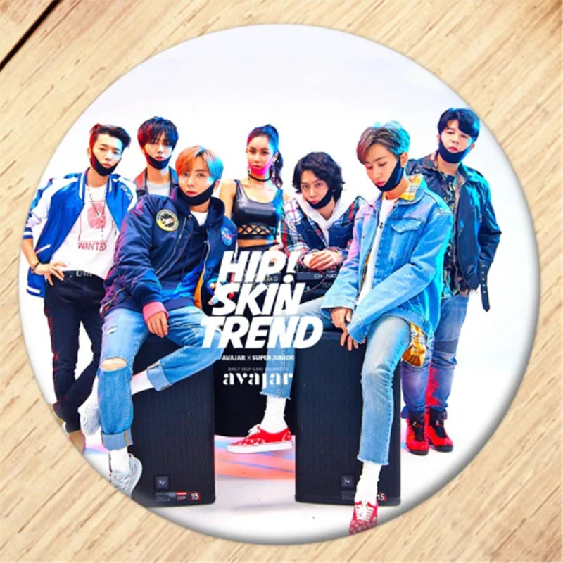 Kpop Super Junior Брошь булавка Play Album Супер шоу 7 значков для одежды украшение для рюкзака ювелирные изделия B060 - Окраска металла: 7