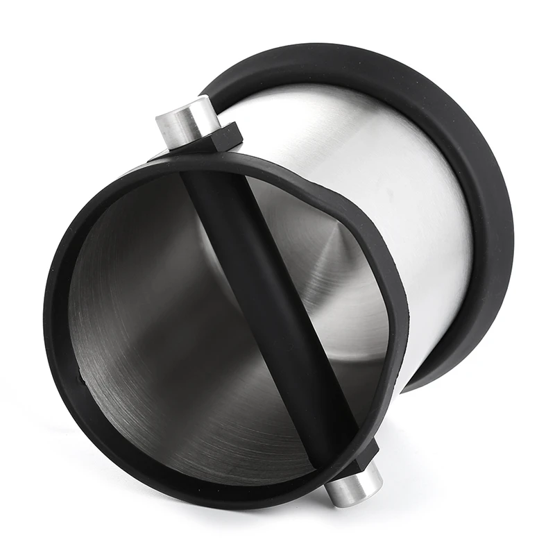 

Hot New 1800 Ml Stainless Steel Espresso Blow Box Non-slip Ground Coffee Dump Bin Garbage With Detachable Bar Blow Barista