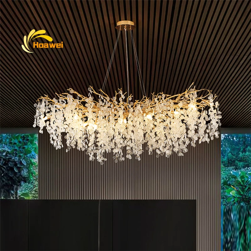 

Nordic Crystal Luxury LED Chandelier Lighting Home Decoration LOFT Villa Lustre Living Room Hotel Hall Art Indoor Decor Lighting