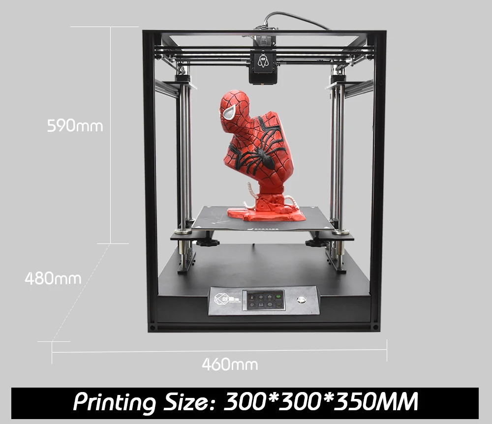 Creative3D CoreXY структура дистанционного эльфа 3D принтер, высокоточный алюминиевый профиль рамки большой площади Комплект двойной оси Z