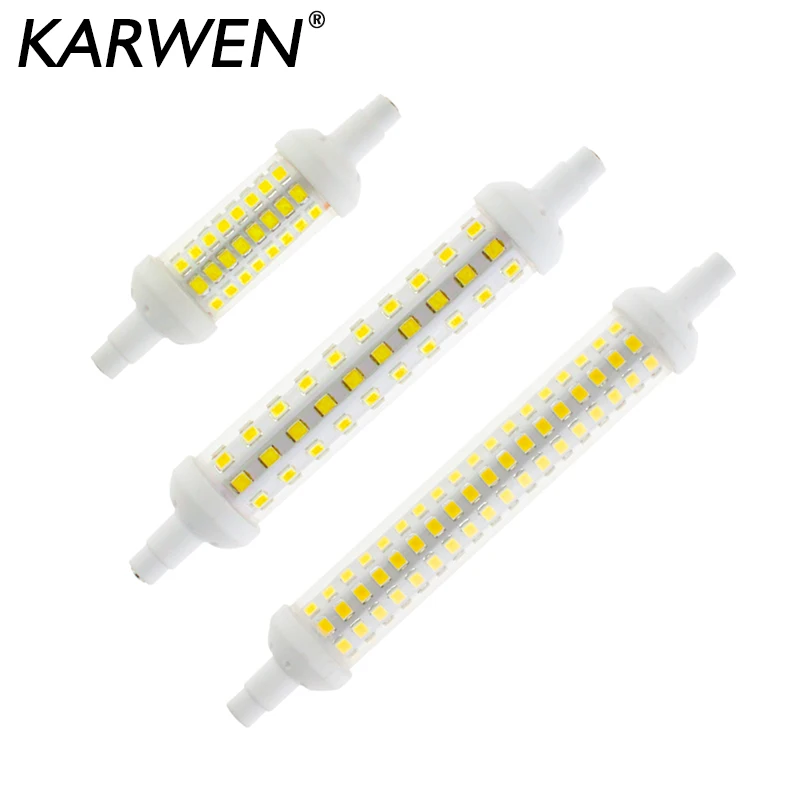 KARWEN Светодиодная лампа R7S 6 Вт 9 12 SMD 2835 78 мм 118 135 светодиодный светильник в