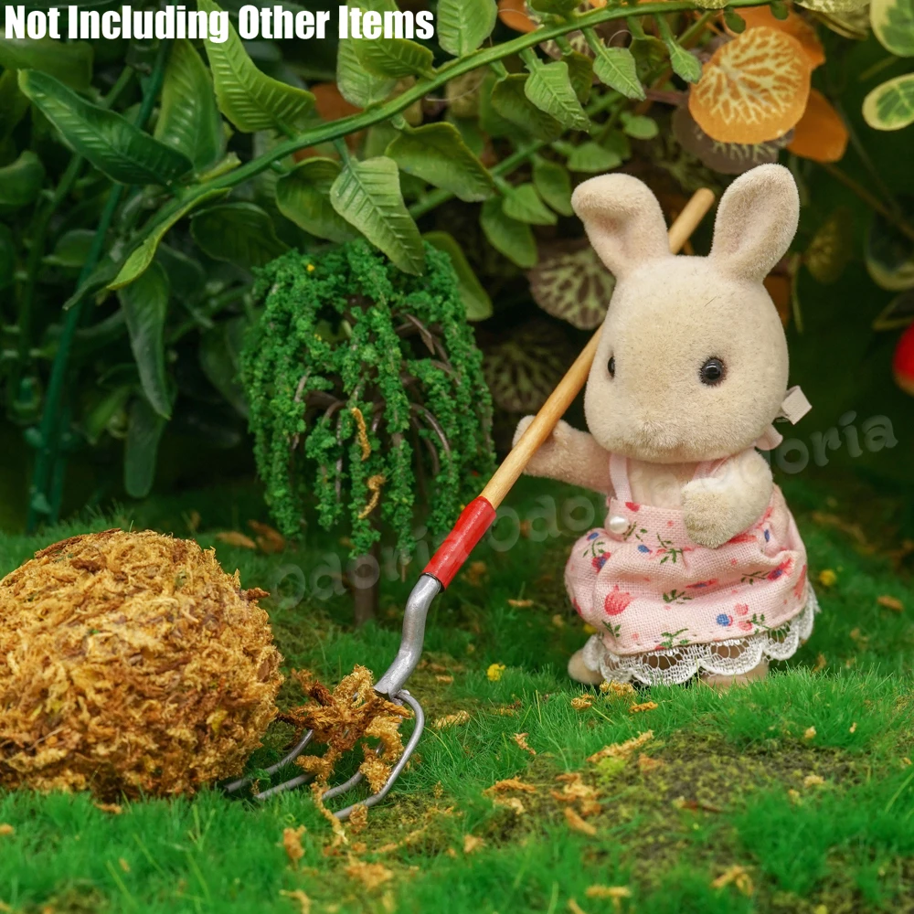 Odoria 1:12 Miniature Shovels & Pitchfork Set Barn Fairy Garden Patio Outdoor Tools Dollhouse Accessories Doll House Decoration
