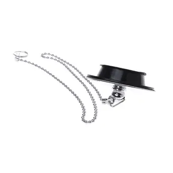 

Drop Shipping Bathtub Drain Plug With Chain Sink Basin Water Stopper For Bathroom Kitchen Chrome Plated with 40cm Ball Chain