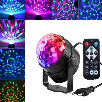 

Sound Control LED Disco Magic Ball Projection Lamp 3W Strobe Rotating Led Stage Light For Club Party Wedding Holiday