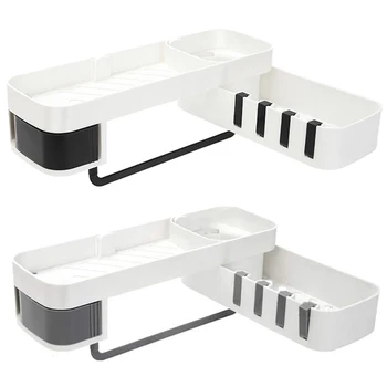 

Bathroom Shower Corner Shelf Bathroom Shelf Storage Wall Mounted Shower Caddy Shelf Organizer for Kitchen Toilet