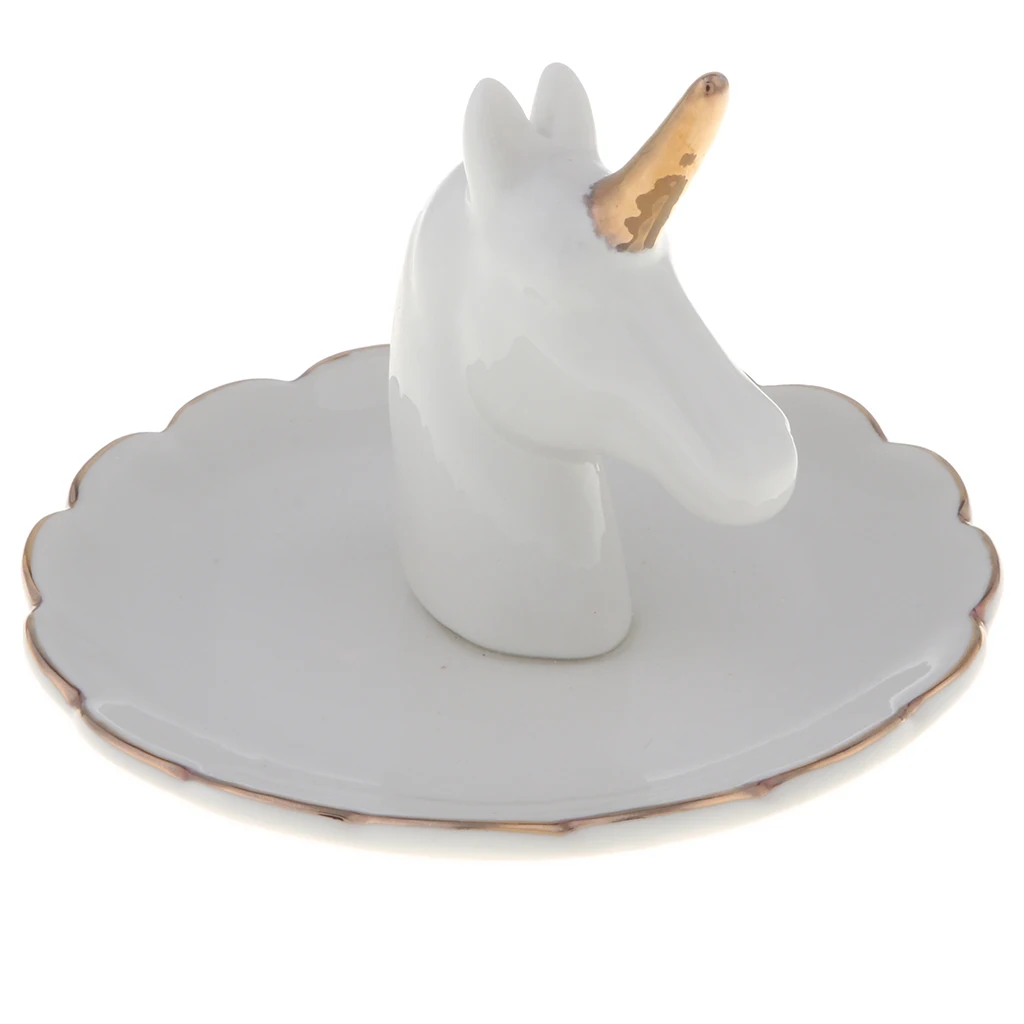 Ceramic Ring Holder Flamingo Jewelry Dish Decorative Necklace Jewelry Organizer Tray unicorn necklace show stand elk