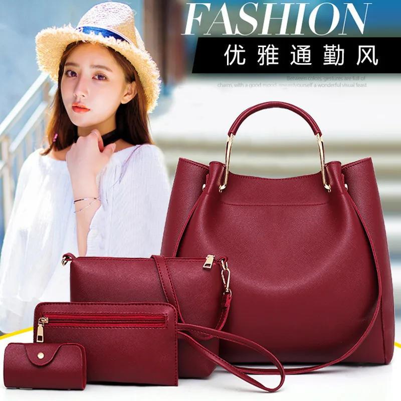 

Single-shoulder Bag for Women Summer New Style Four-piece Set Different Size Bags Simple Versatile Hand Shoulder Oblique Bag
