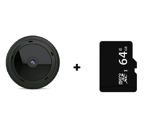 Мини беспроводная WiFi HD 1080P IP камера ночного видения для домашней безопасности - Цвет: Camera With 64G