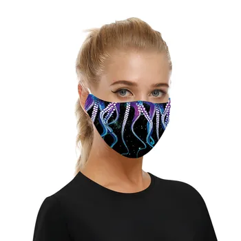 

10pc Women Pinted Double-layer Mouth Masks For Outdoor Protection Washable Earloop Washable And Reusable Adjustable Face Cover