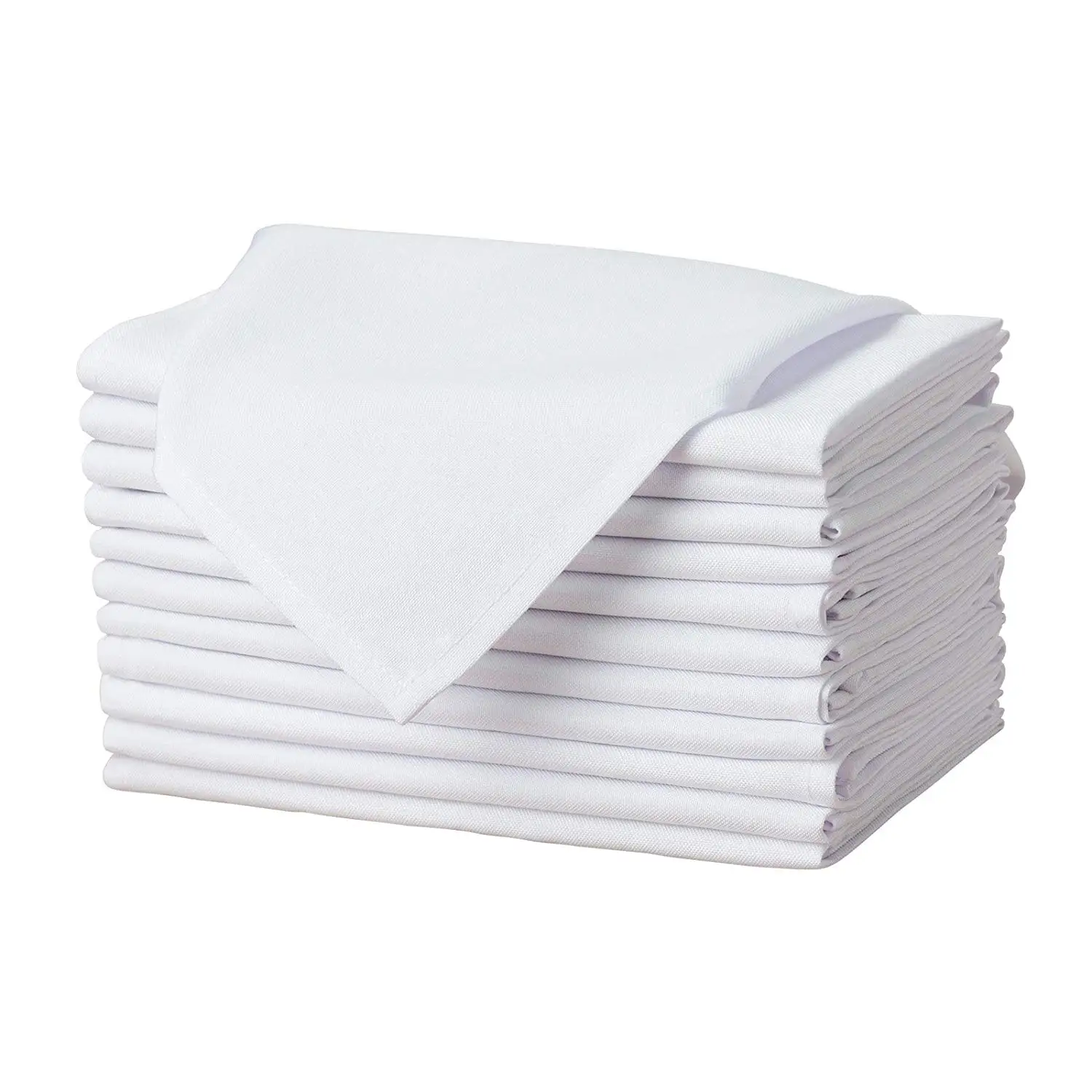 

Cloth Napkins Set of 12 Pieces Solid Color Polyester Napkins Soft and Reusable Dinner Napkin for Wedding Party