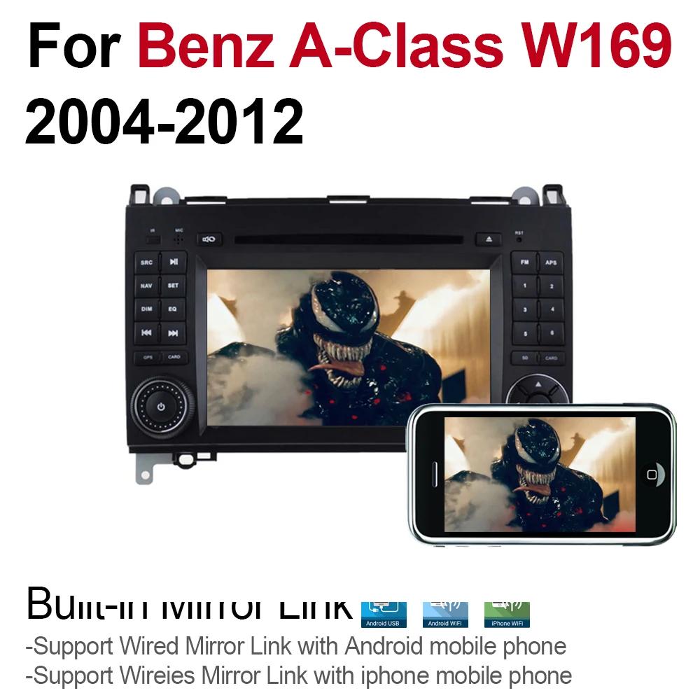 Для Mercedes Benz A Class W169 2004 ~ 2012 NTG 2 DIN Автомобильный Android 9 GPS Naviation мультимедийная