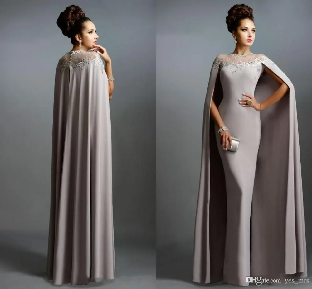 Вечерние Выпускные платья для свадебного торжества vestido novia, недорогие длинные кружевные платья с накидкой для матери невесты