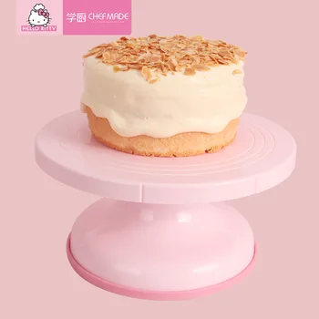 

CHEFMADE Hello Kitty Kitchen Food Grade ABS Turntable 7/8/9 inch Birthday Cake Slippery Turntable Bakery Tools Baking Supplies