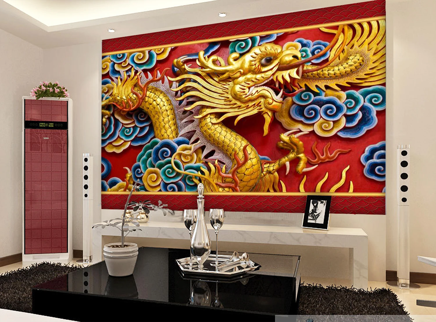 [Self-Adhesive] 3D Chinese Dragon 2656 Wall Paper mural Print Decal Murals | Обустройство дома