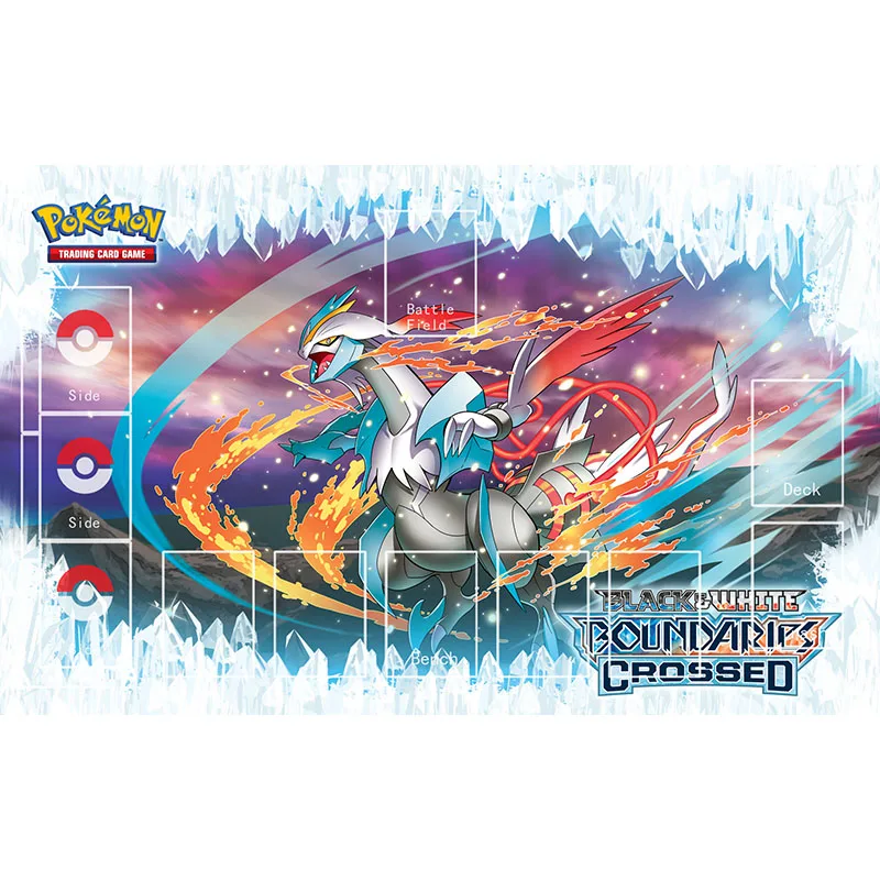 

Pokemon Animal Monsters Kyurem Boundaries Crossed Board Mat Trading Card Game Playmat PTCG Accessories Mouse Pad