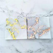 Высший сорт Европа и Америка стиль вечерние Горячая Роза Золотая бумага полотенца INS мрамор Горячая Золотая фольга салфетка 33X33 см