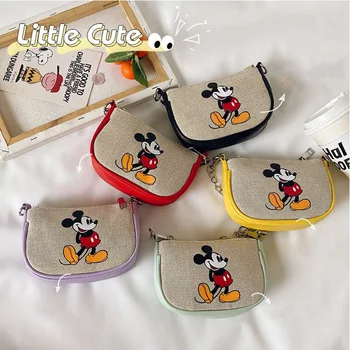 

2020 Disney Mickey Mouse Shoulder Bags Minnie Coin Purse Girl Small Bag Donald Duck Mini Shoulder Bag Cartoon Baby Crossbody Bag