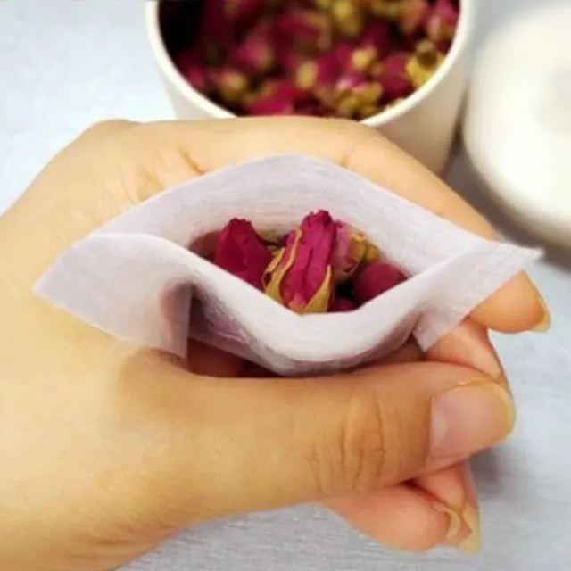 Environmental Natural Corn Fiber Folding Tea Bag PLA Biodegraded Tea Filters Herbal Tea filter bags 100pcs/lot 2