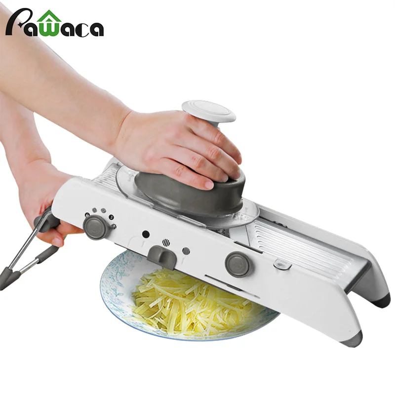 

18 Types Use Mandoline Slicer Vegetable Cutter Grater Stainless Steel Multifunctional Fruits Onion Potato Chopper Kitchen Gadget