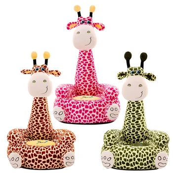 

Cartoon Giraffe Baby Sofa Seat Cover Convenient Practical User-friendly Design Toddler Sit Support Chair Case with Filler