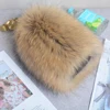 Luxury 100% Natural Real Fox Fur Hat Women Winter Elastic Knitted Real Fox Fur Bomber Cap Girls Warm Soft Fox Fur Beanies Hats 3
