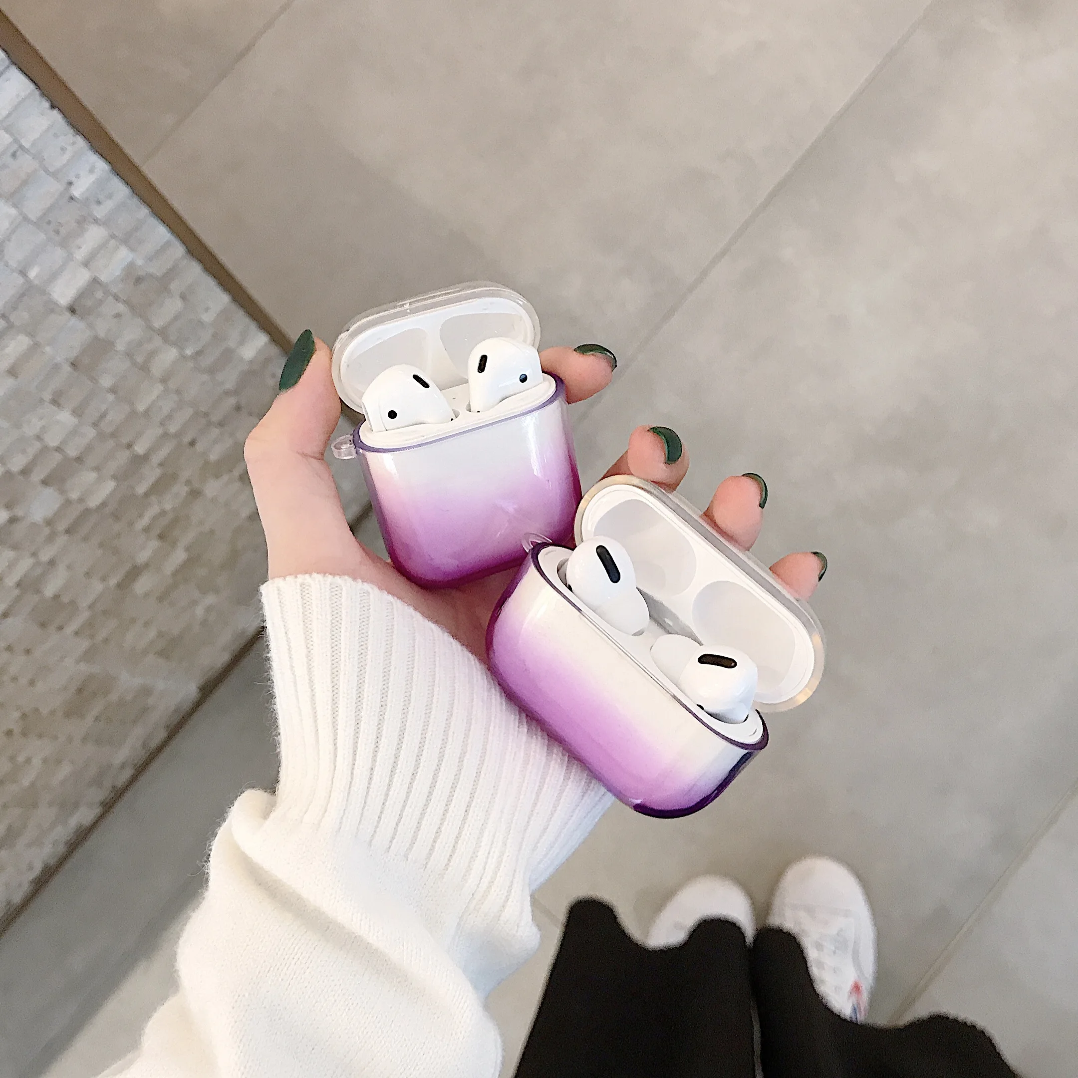 Простой градиентный прозрачный мягкий ТПУ чехол Airpods для Apple AirPods Pro 2 3 AirPods2 Air Pods