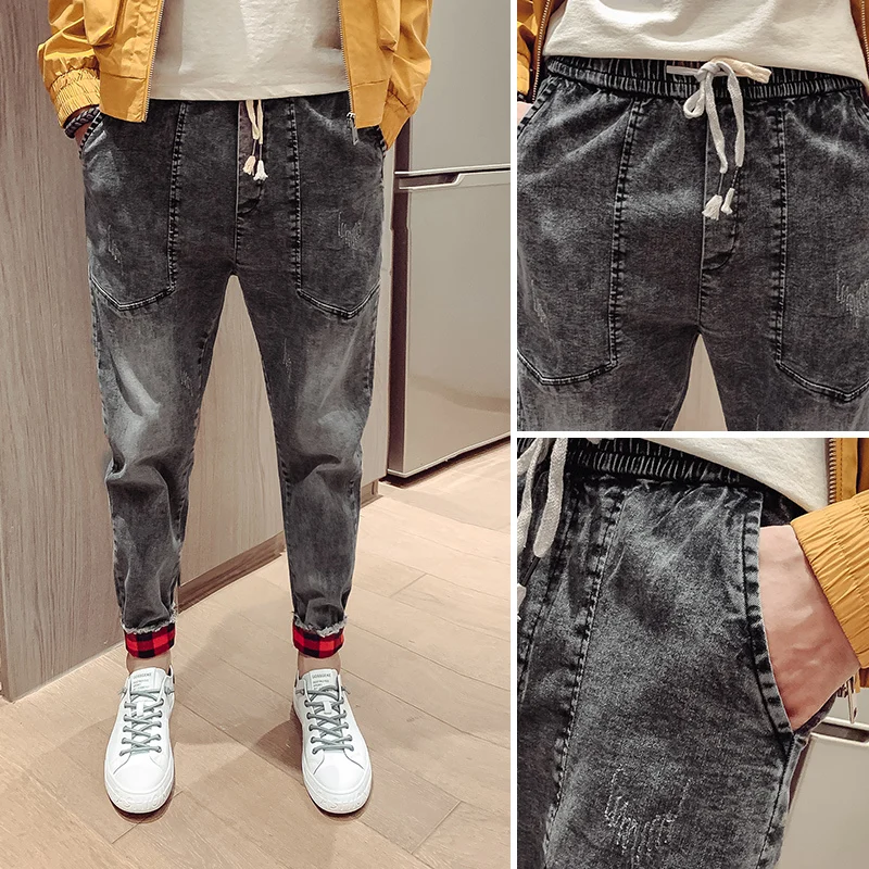 

Autumn New Jeans Men's Slim Fashion Washed Retro Casual Denim Pants Man Streetwear Hip Hop Jeans Trousers Male Clothes