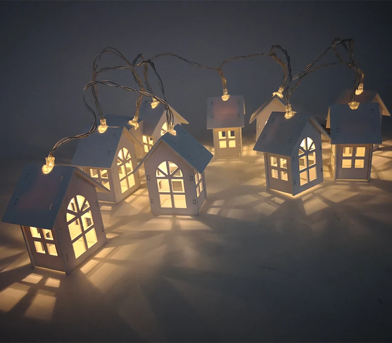 1,5 м 10 светодиодный новогодний светодиодный светильник в форме дома для рождественской свадьбы лампочки для праздника светящаяся гирлянда для праздника