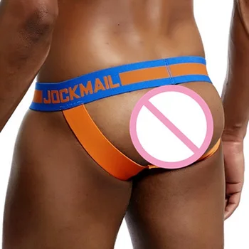 

JOCKMAIL mens sexy underwear multicolor mesh tanga hombre slip jock strap 4PCS thong cockring jockstrap ropa interior hombre gay