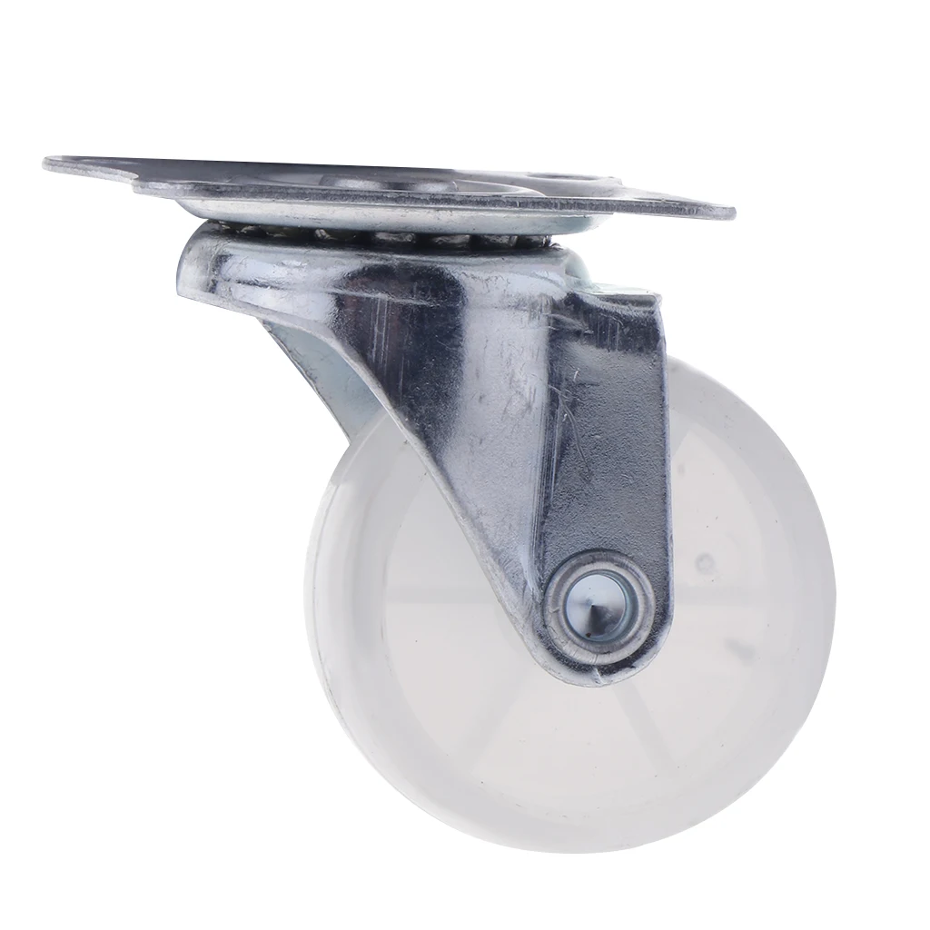 1 Pack 1.5'' Swivel Caster Nylon Wheels Top Plate Bearing Heavy Duty