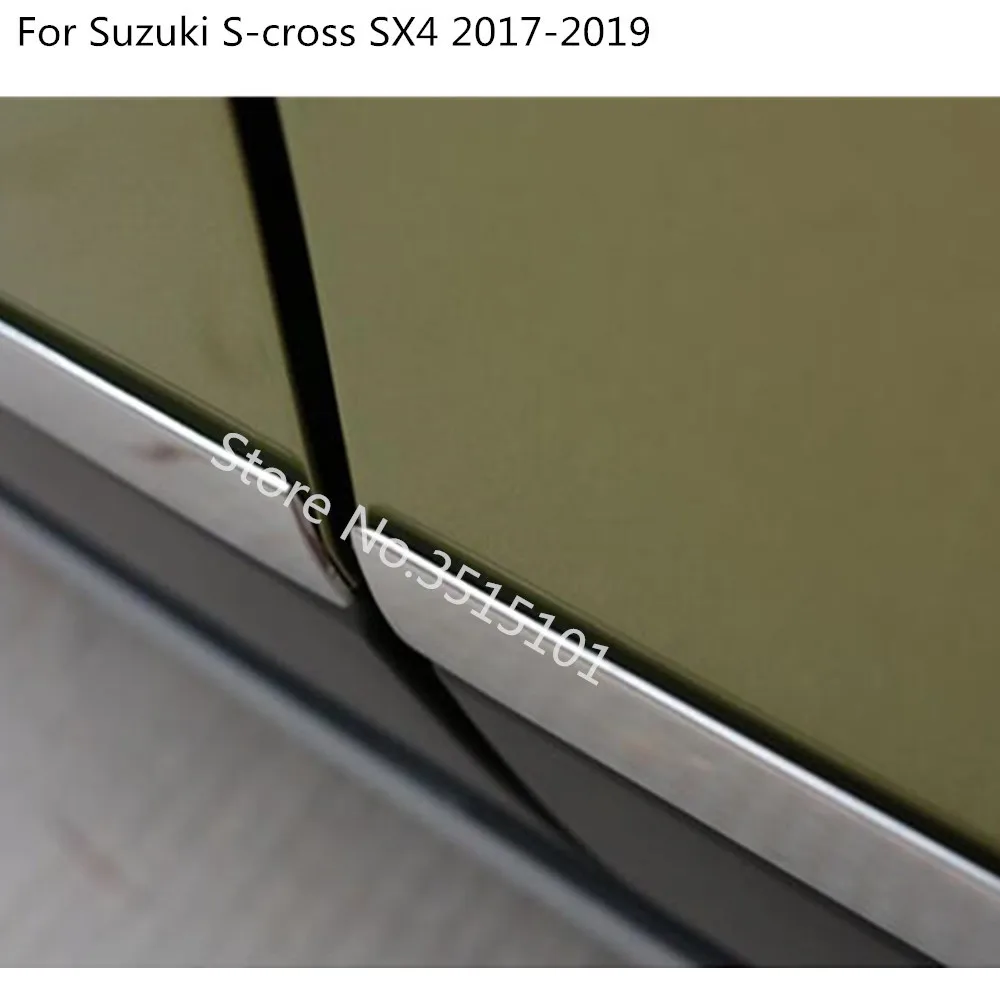 Для Suzuki S-Cross SX4 автомобильный Стайлинг крышка из нержавеющей стали Боковая дверь обшивка корпуса рамка палка полосы стример литье