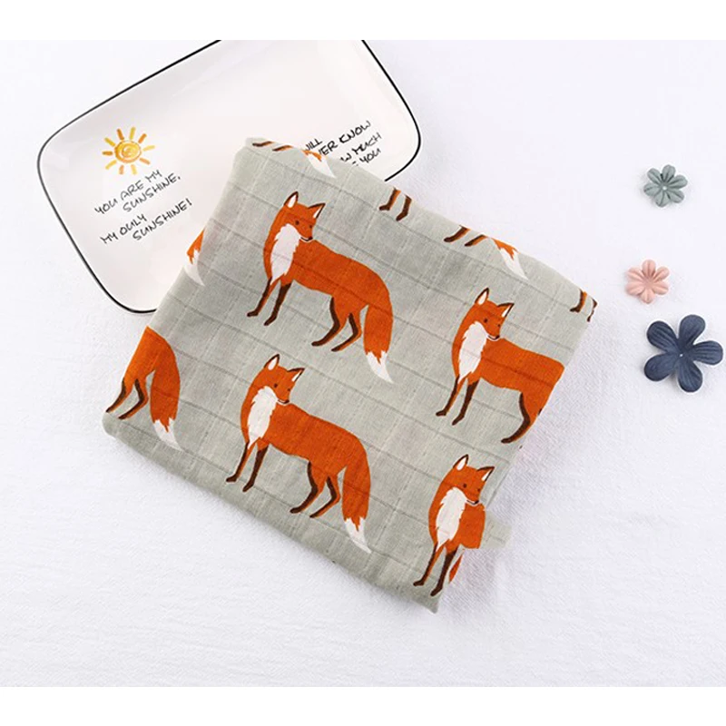 Cotton Baby Blankets Newborn Soft Organic Cotton Baby Blanket Muslin Swaddle Wrap Feeding Burp Cloth Towel Scarf Baby Stuff
