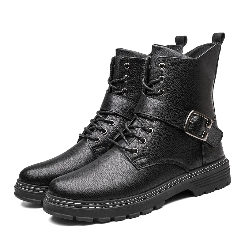 

High top Winter Warm Shoes Men Size 39~44 Brand New Fashion Pu Leather Men Boots Comfortable Men Shoes Ankle Boots *F22