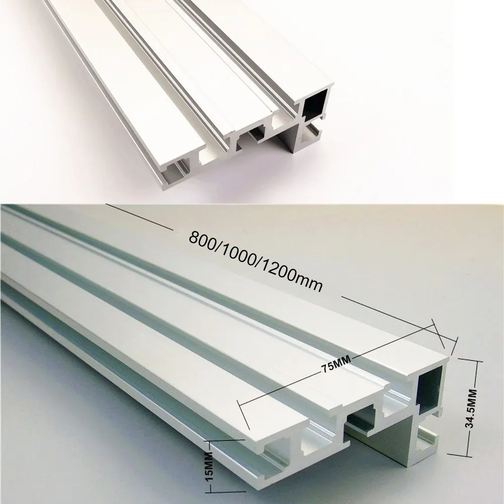 

T-Track T-Slot Miter Track Stop Woodworking T-tracks Aluminum Table Saw Fence Workbench DIY Woodworking Tools 600/800MM 75 Type