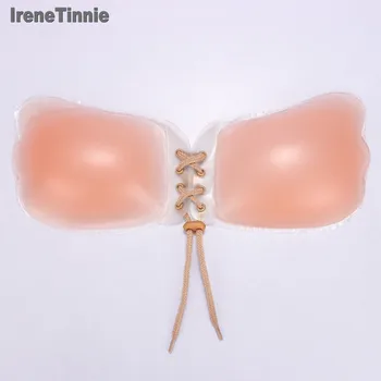 

Silicone Self-adhesive Stick On Gel Push Up Strapless Backless Invisible Sexy Adhesive Women Seamless Push Up Bra For Ladies