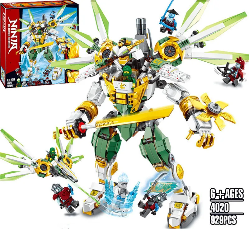 

2019 929pcs New Ninja Lloyd Titan Mech Mech DIY Building Block educational Compatible Legolyings Ninjagoed Toys For Children