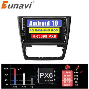 

Eunavi 2 Din Car Radio Stereo For Skoda Yeti 2014 2015 2016 GPS Navigation multimedia player IPS TDA7851 8 CORE WIFI Android 10