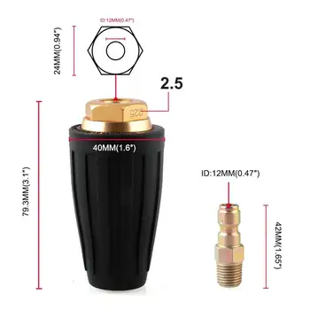 

Auto Car High Pressure Washer Rotating Turbo Nozzle Spray 3000PSI Turbo Spray Head Car Cleaning Tools Car Care Cleaning Nozzle