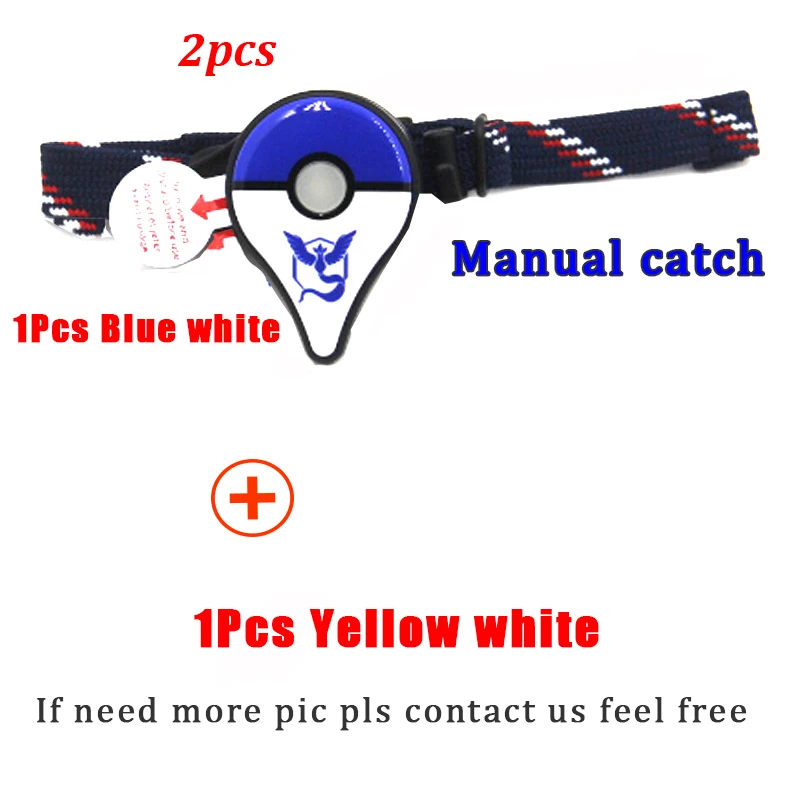 Для Pokemon GO Plus Bluetooth браслет интерактивные Фигурки игрушки для IOS Android телефоны для Pokemongo Plus браслет Pulseira - Цвет: 1 BLUE 1 YELLOW