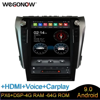 

DSP PX6 IPS Carplay voice control Tesla 12.1"Android 9.0 4G RAM 64GB auto radio GPS Navigation BT5.0 for Camry 2012-2015