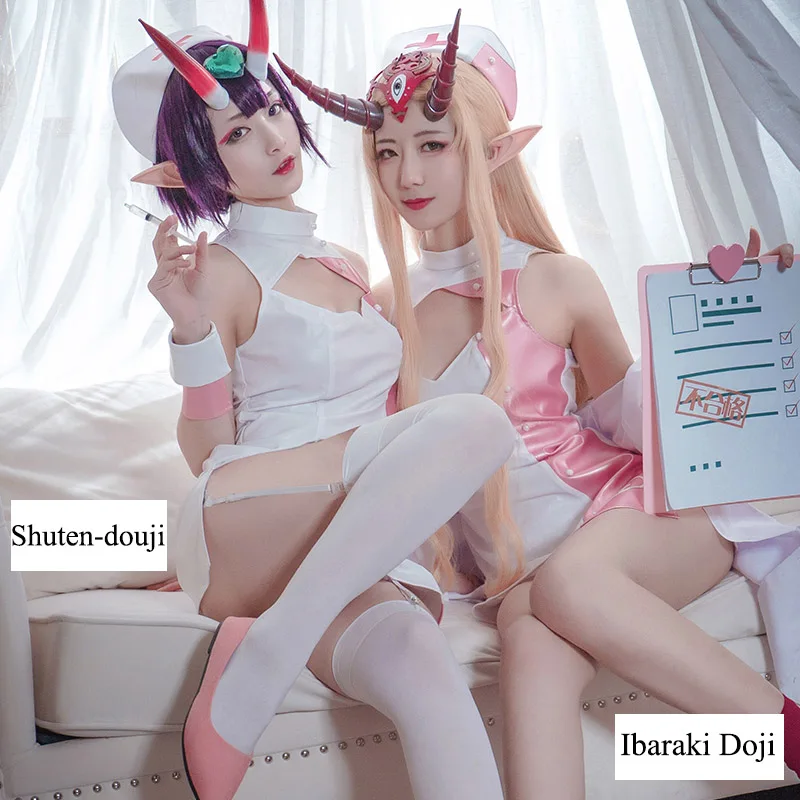 Аниме! Fate/Grand Order Shuten douji Ibaraki Doji Неквалифицированная кожаная форма для медсестры