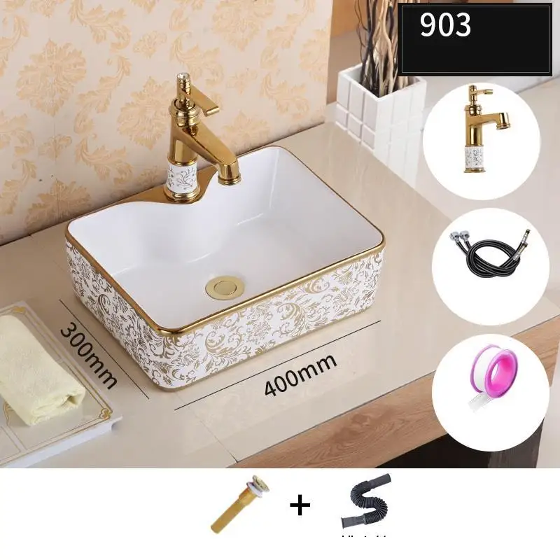 Version J Lavatorio Wastafel Pia Para Banheiro Salle De Bain Wasbak Vessel Bowl Black Sobre Encimera Bathroom Basin Lavabo Sink Washbasin - Цвет: Version J