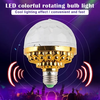 

Special LED Colorful Rotating Magic Ball Light Stage Light Bulb Lamp for Home Party QP2