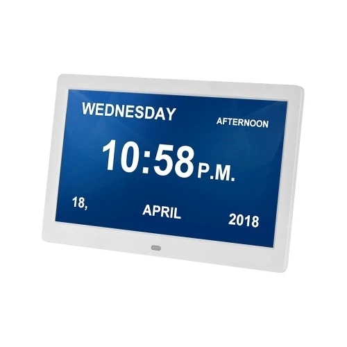 10 дюймов Фоторамка & цифровой будильник светодиодный Экран простой электронная фотоальбом Поддержка часов/календаря/установка